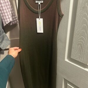 Cotton Citizen Gradient Green Midi Dress